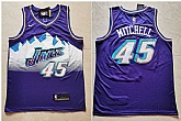 Jazz 45 Donovan Mitchell Purple Nike Swingman Jersey,baseball caps,new era cap wholesale,wholesale hats